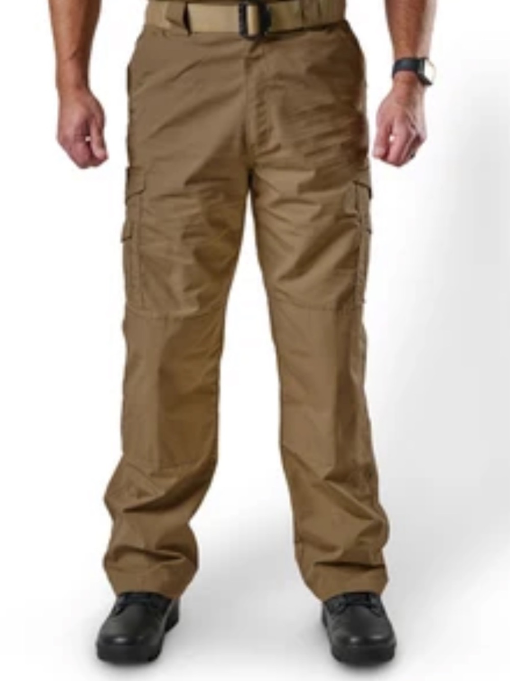 Men's Tactical Cargo Pants - Brown Workwear Style